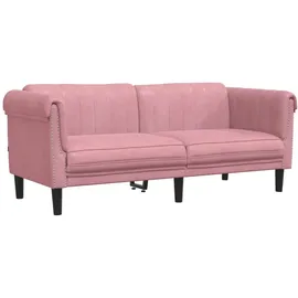 vidaXL Sofa 2-Sitzer Rosa Samt