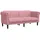vidaXL Sofa 2-Sitzer Rosa Samt