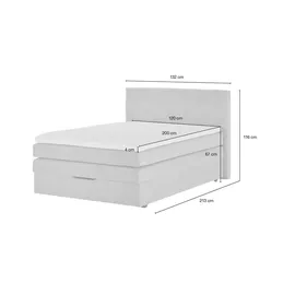 Möbel Kraft Boxspringbett 132 x 116 cm Beige