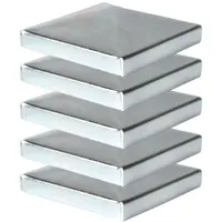 ATTAS Pfostenkappe Pfostenkappen Set (5 stück), Stahl Pyramide (5er Set), Verzinkt Ø 6 cm