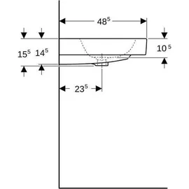 Geberit iCon Waschtisch 60 x 48,5 cm (124060000)