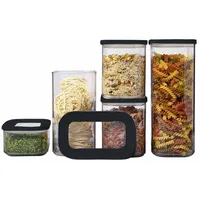 Mepal Modula Küchendose schwarz 1 l 5-teiliges Set