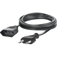 Sygonix SY-5042682 Strom Verlängerungskabel Schwarz 2.00 m H03VVH2-F 2X