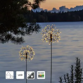 Star Trading LED-Solar-"Firework", schwarz, Edelstahl