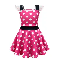 Lito Angels Mausmädchen Mouse Kleid Kostüm Verkleidung mit Maus Ohren Haarreifen für Kinder Mädchen Größe 5-6 Jahre 116, A - Pink