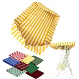ZIUSFAC Hollywoodschaukel Dachbezug 2-3 Sitzer Schaukel Ersatzüberdachung 142×120cm 210×145cm Sonnendach Gartenschaukel Bezug Universal(Yellow,210x145cm/83x57")