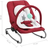vidaXL Babywippe Rot Stahl