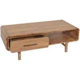 Mendler Couchtisch HWC-M47, Wohnzimmertisch Beistelltisch Sofatisch, Schublade, Akazie Massiv-Holz gebeizt 44x125x60cm 25kg