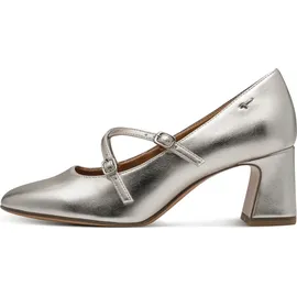 TAMARIS Damen Pumps mit Blockabsatz, metallic, 38 EU