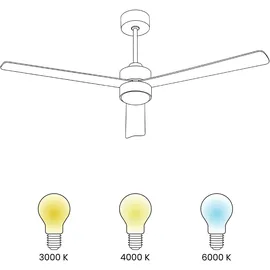 Beliani JEREMY 126 cm Deckenventilator Braun