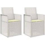 vidaXL Gartenstuhl 2 St. 2 x 2 x 2 cm Weiß