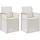 vidaXL Garten Esszimmerstühle PP Weiß und Creme 2er Set
