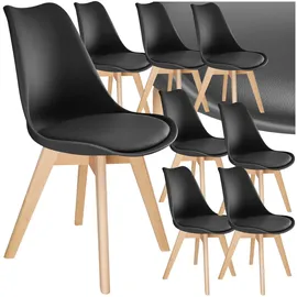 Tectake tectake® Esszimmerstühle Friederike 8er Setschwarz