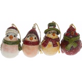 Myflair Möbel & Accessoires Baumbehang Vögel, Weihnachtsdeko, Christbaumschmuck (Set, 4 St), Höhe 7 cm bunt|grün|rot