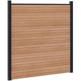 vidaXL Zaunlatte 10 pcs  Braun/Aluminium