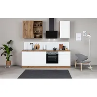 kochstation Küchenzeile KS-Bruneck 240 cm weiß