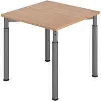 Hammerbacher Schreibtisch 80x80cm Nussbaum / Graphit