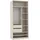 marmex möbel TRES 13C Garderobenschrank 90x51x206cm beige