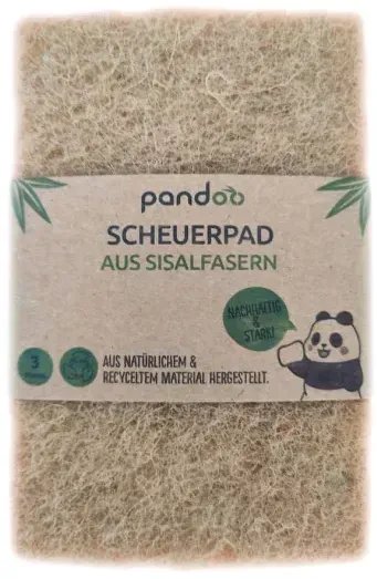 pandoo Nachhaltige Scheuerpad aus Sisalfasern 3er Set