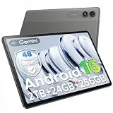 2026 Upgrade Android 16 Tablet 11 Zoll mit Gemini AI, 90Hz TÜV-Augenschutz & Widevine L1, 24GB RAM, 128GB ROM, 2TB erweiterbar, 5G WLAN, T7250 CPU, 8000mAh Akku, Gaming Tablet für Kinder & Erwachsene
