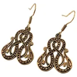 Pera Peris Burgfräulein-Kostüm Wikinger Ohrringe bronze "Midgard-Schlange" - Paar goldfarben