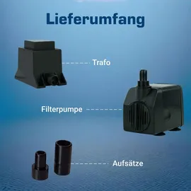 KERRY Teichpumpe 12 V 450 L/H