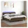 vidaXL Boxspringbett mit Matratze & LED Dunkelbraun 180x200 cm Stoff