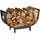 Relaxdays Kaminholzregal Metall 35 x 65 x 21 cm Schwarz