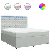 vidaXL Boxspringbett 180 x 200 cm Hellgrau