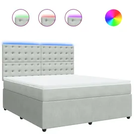 vidaXL Boxspringbett 180 x 200 cm Hellgrau