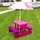 BITUXX Kindersitzgruppe Kindermöbel Für Innen Und Außen Mit Sonnenschirm Pink