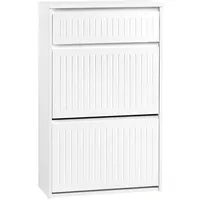 SoBuy FSR165 61 x 100 x 26 cm mit verstellbaren Einlegeböden weiß
