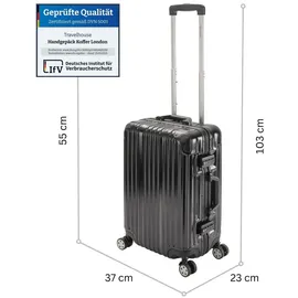 TRAVELHOUSE Reisekoffer Koffer-Set 2-tlg. schwarz/silber/grau/grün/gold/rot