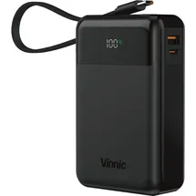 Vinnic DAMAVAND 2 65W 20.000mAh Powerbank USB-C, Black. - Schwarz