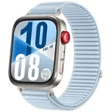 Strap-it Huawei Watch Fit 4 Armband Nylon für Huawei Watch Fit 4  - Hell Blau - Klettverschluss