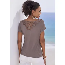 VIVANCE Kurzarmshirt taupe 32/34