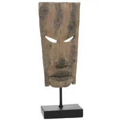 Afrikanische Maske quadratisch - Braun Quadratisch Kunstharz Amadeus 15x9 cm