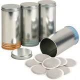 xavax Kaffeedose silber 4-teiliges Set