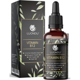 Luondu Vitamin B12 Tropfen hochdosiert, Vegan & alkoholfrei 50ml 1700 Tropfen flüssig 3 Formen Aktiv + Depot (Adenosyl- & Methylcobalamin Hydroxocobalamin)