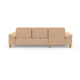 sit&more Ecksofa SIT & MORE "Westham L-Form", braun (macciato), B:275cm H:88cm T:172cm, 100% Polyester, Sofas, Ecksofa, mit Recamiere, mit oder ohne Bettfunktion, Bettkasten, Füße Eiche