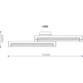 GLOBO 67849D, LED, 3000 K, 1400 lm, IP20 - Bunt