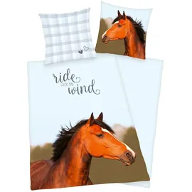 Herding Young Collection Pferd Linon bunt 135 x 200 cm + 80 x 80 cm