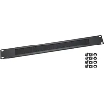 HMF 66489-02 Kabeldurchführung mit Bürsteneinsatz 19 Zoll 1 HE Schwarz