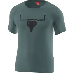 LÖFFLER Herren Trikot M PRINTSHIRT CYC, NIGHT GREEN, 50