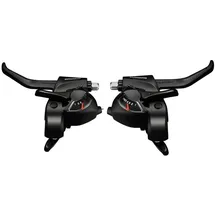 Shimano Schalthebel Tourney ST-EF41 EZ Fire Plus (2 St), Schalthebel Fahrrad Schaltgriff Mountainbike Kettenschaltung schwarz SET 7-fach rechts + 3-fach links