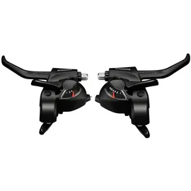 Shimano Schalthebel Tourney ST-EF41 EZ Fire Plus (2 St), Schalthebel Fahrrad Schaltgriff Mountainbike Kettenschaltung schwarz SET 7-fach rechts + 3-fach links