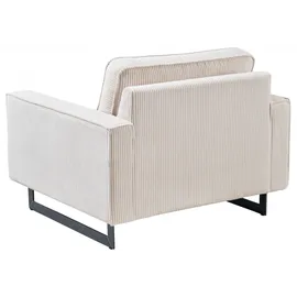 PLACES OF STYLE Loveseat »Pinto 105 cm, Cord, Chenille, Lederoptik«, mit Keder, Metallfüßen und auch in Cord Bezug erhältlich