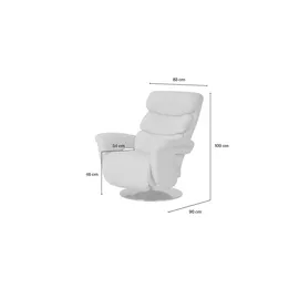 HIMOLLA Relaxsessel 7628 Leder 83 x 109 x 90 cm Braun mit Relax-Funktion