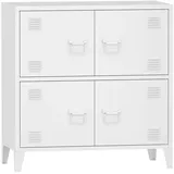 [en.casa] Büroschrank Hamina 80x40x82 cm Weiß