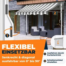 Kesser Klemmmarkise 400 cm grau